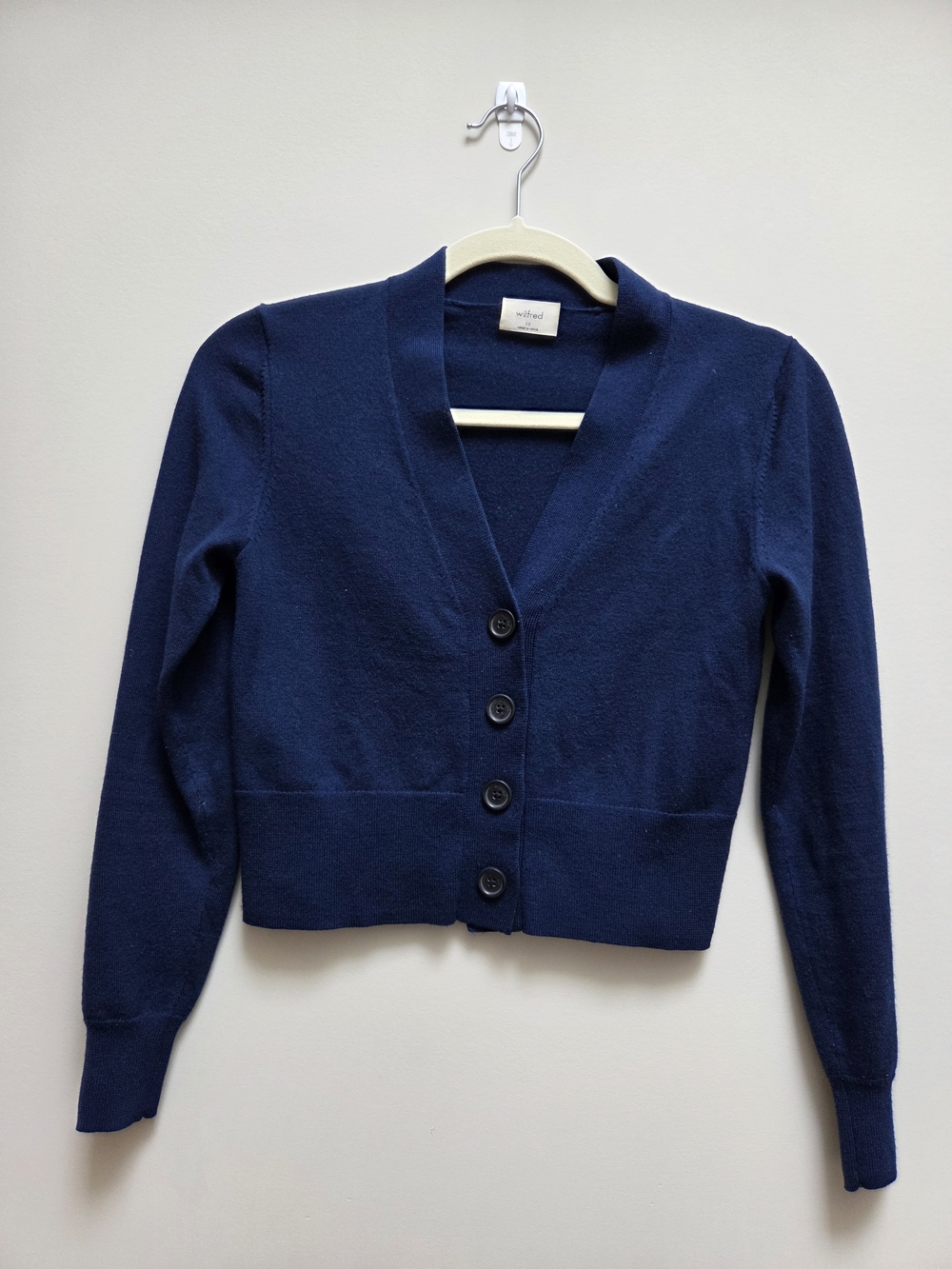 Wilfred (Aritzia) Merino Wool Cardigan – XS – Navy